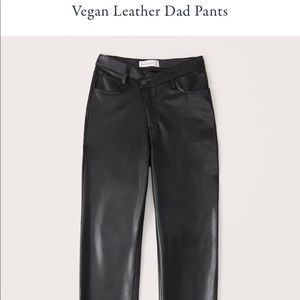 Abercrombie Vegan Leather Dad Pants